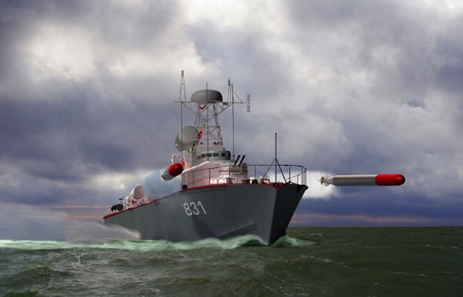 Торпедный катер в море. Фото из Интернета.