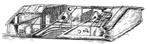 Трипольская культура. Жилище секционного типа