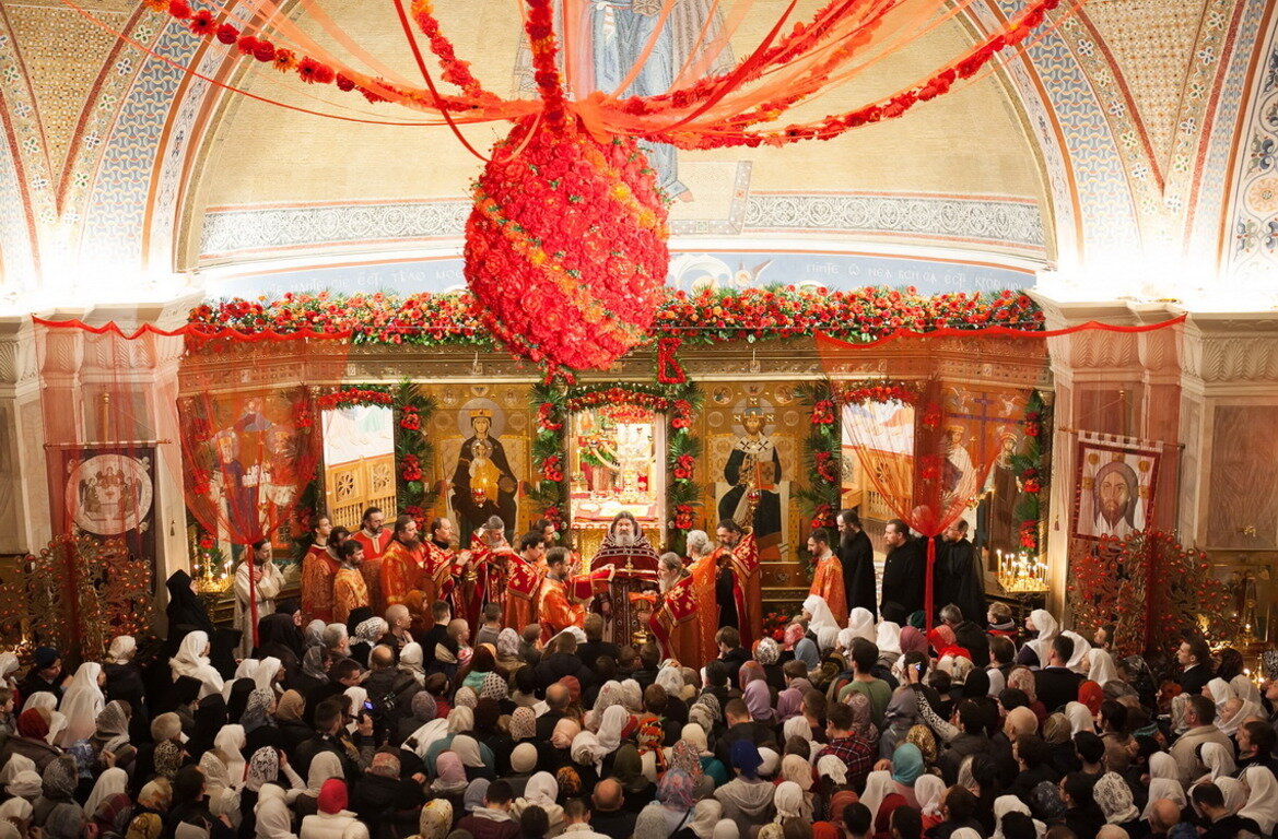 Пасхальное украшение Державного храма нашего монастыря