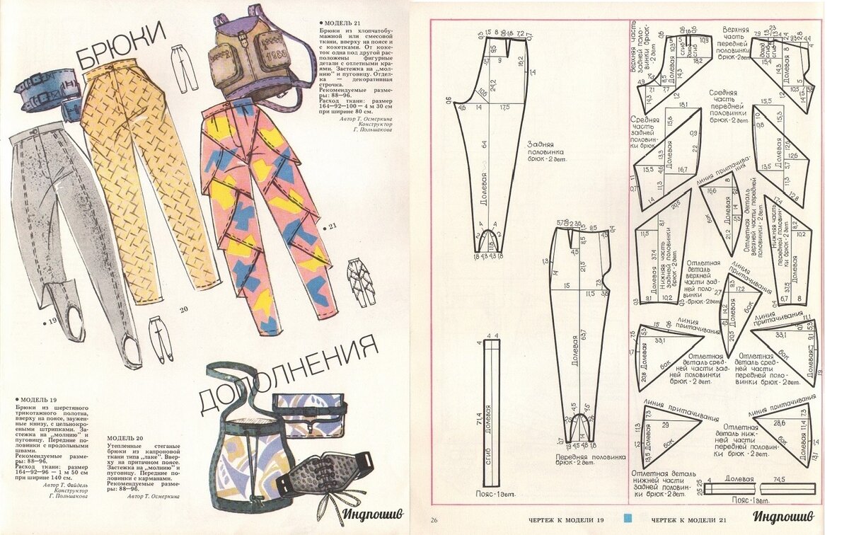 "Я шью сама. Мода молодежи", № 2, 1988 г. Общесоюзный дом моделей одежды, Москва. 