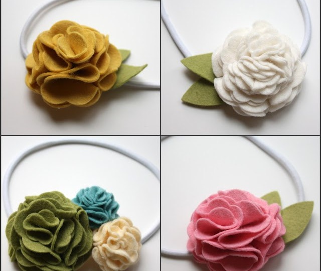 Красивая повязка на голову из фетра