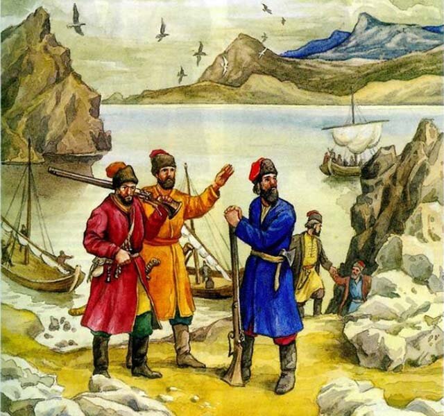 Русские первопроходцы, смелые и отважные люди. 