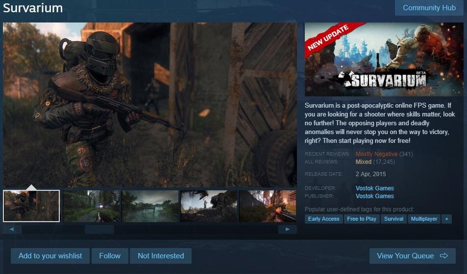 Взлететь у Survarium так и не получилось.