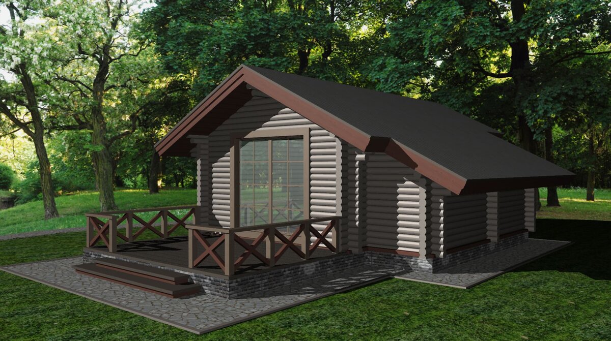 Проект маленького дачного домика разработан в 2017 г.