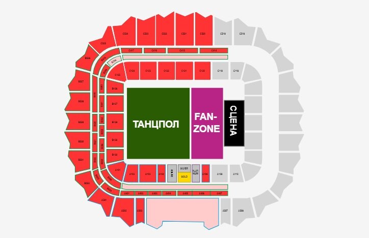 Схема стадиона самара арена по секторам