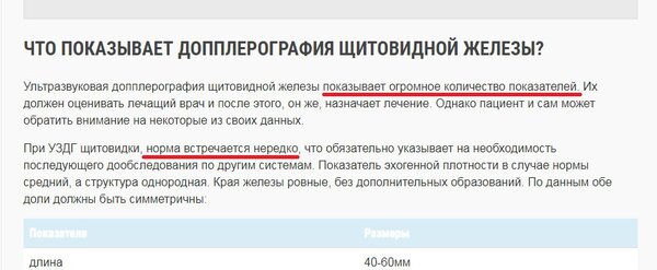 Роботы и Копирайтеры без медобразования пишуть явную чушь о Допплерографии Щитовидной