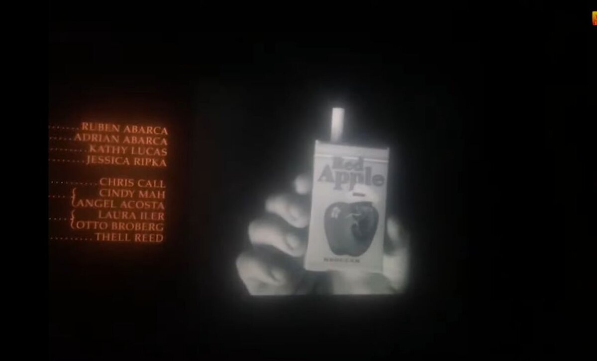 реклама сигарет Red Apple после титров