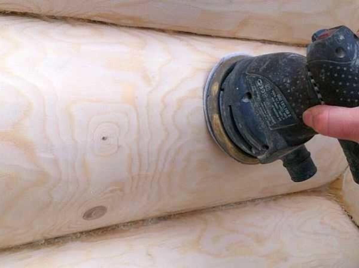 Шлифуем от налёта снимаем небольшой слой 