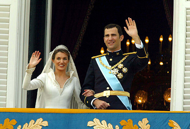 Свадьба Летиции Ортис с принцем Фелипе в Мадриде в 2004 году
Фото: Willi Schneider / Shutterstock / REX