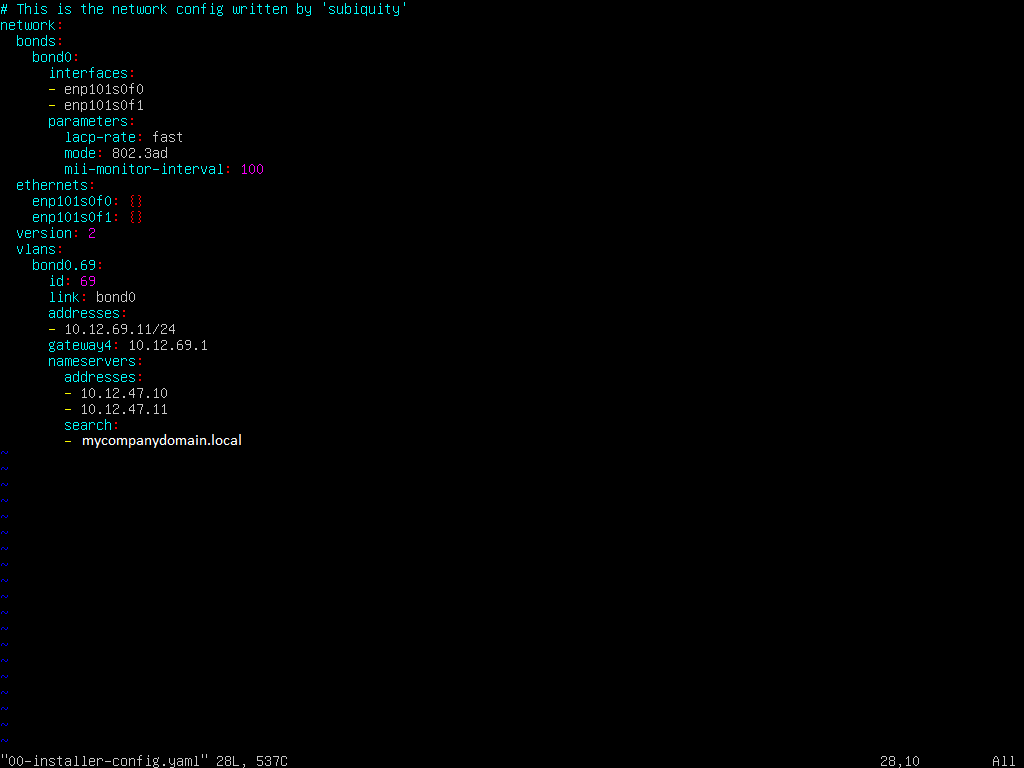 Netplan 00 installer config yaml