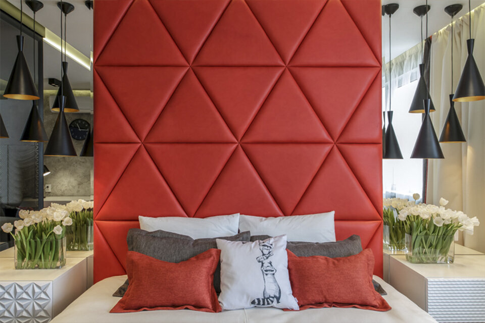 Мягкая панель с узором "Ромб"