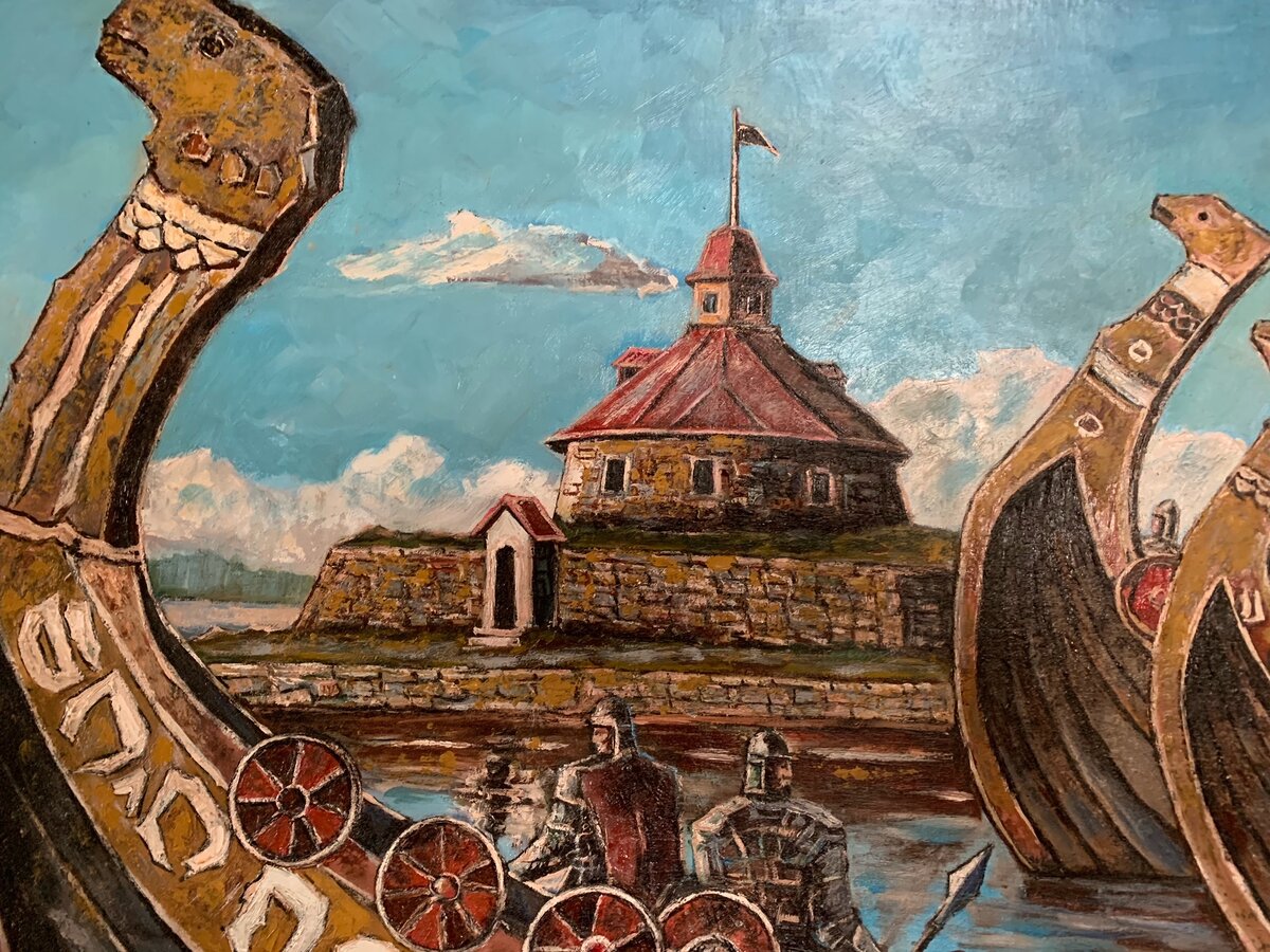 Крепость Корела с картины современного художника