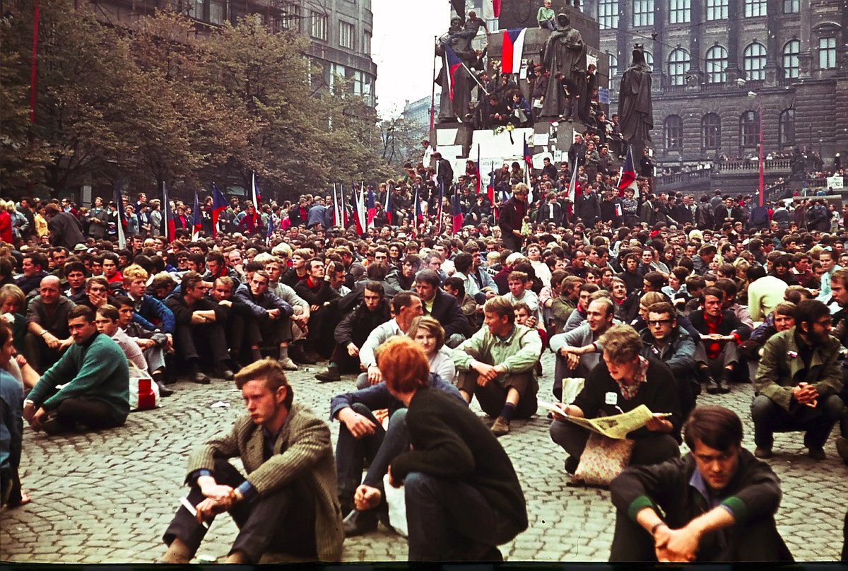 Протесты в чехословакии