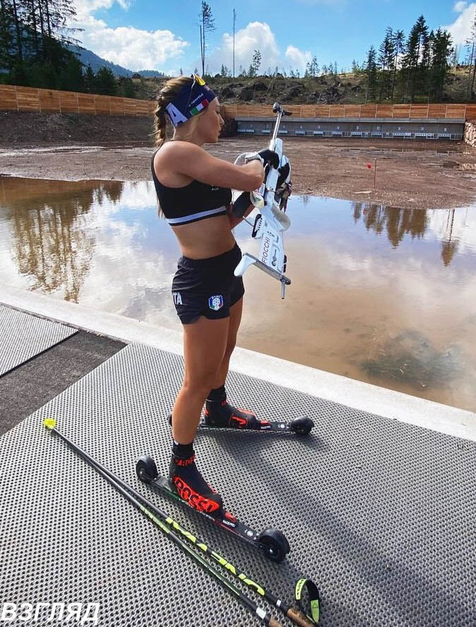 Доротея тренируется даже когда нет снега 