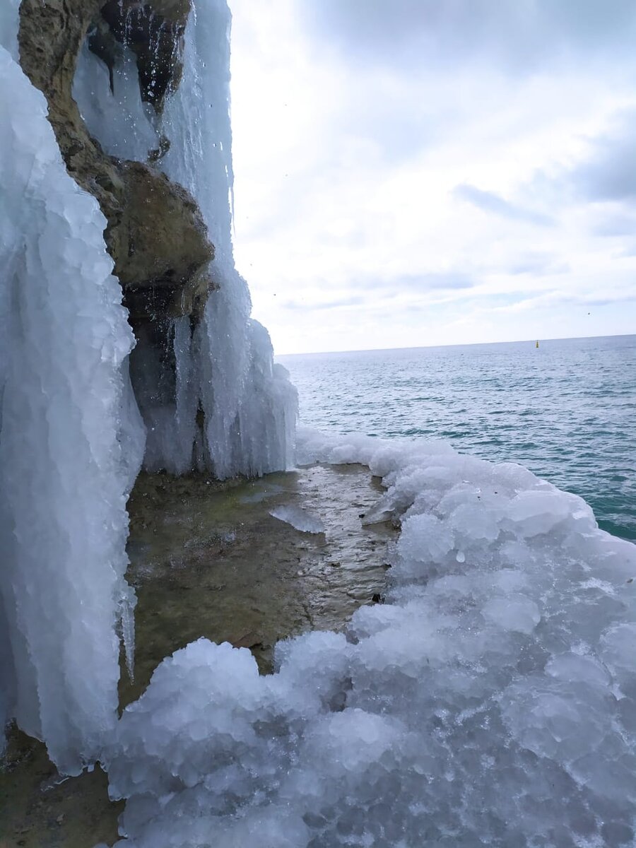 море зимой в геленджике