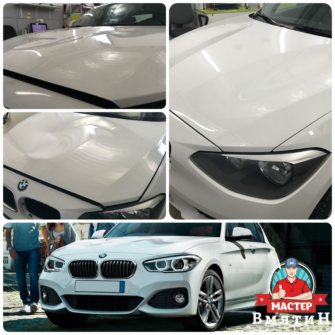 Ремонт вмятин на BMW , без покраски.