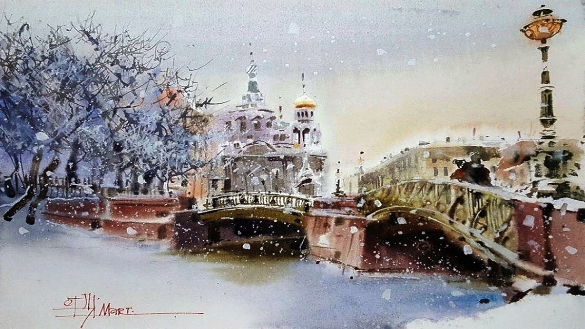 Акварели художника Марины Дайковской. 