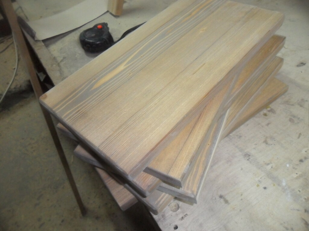 Заготовки  после колеровочного масла и  шлифовки.