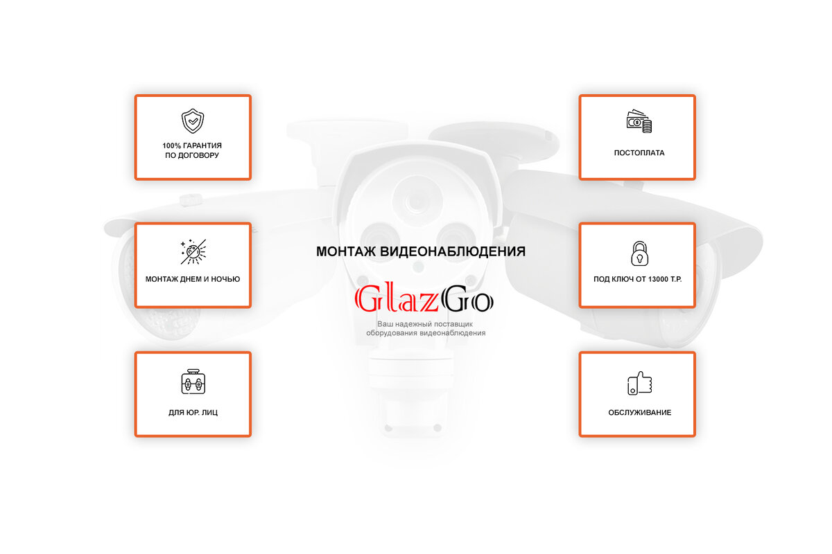 Монтаж камер видеонаблюдения от GlazGo