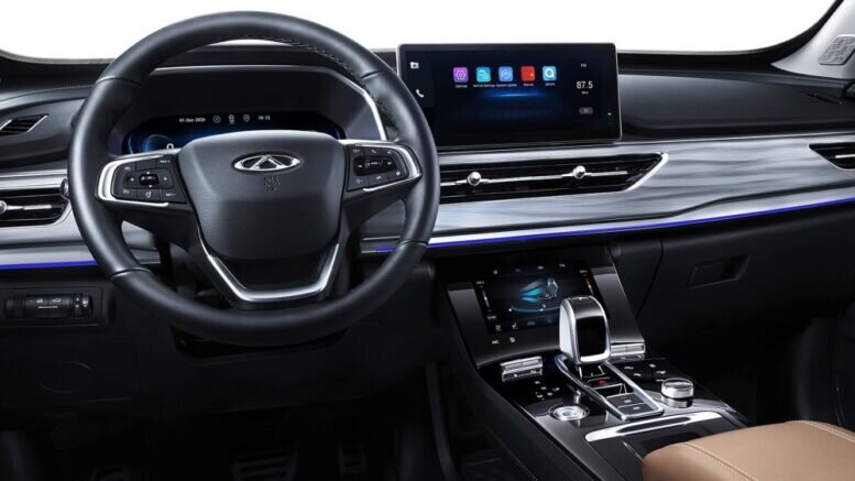 На фото: интерьер Chery Tiggo 8 Pro для российского рынка.