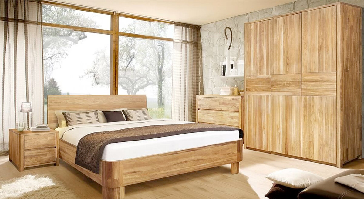  Кровать из массива дуба LAUSANNE, Askona