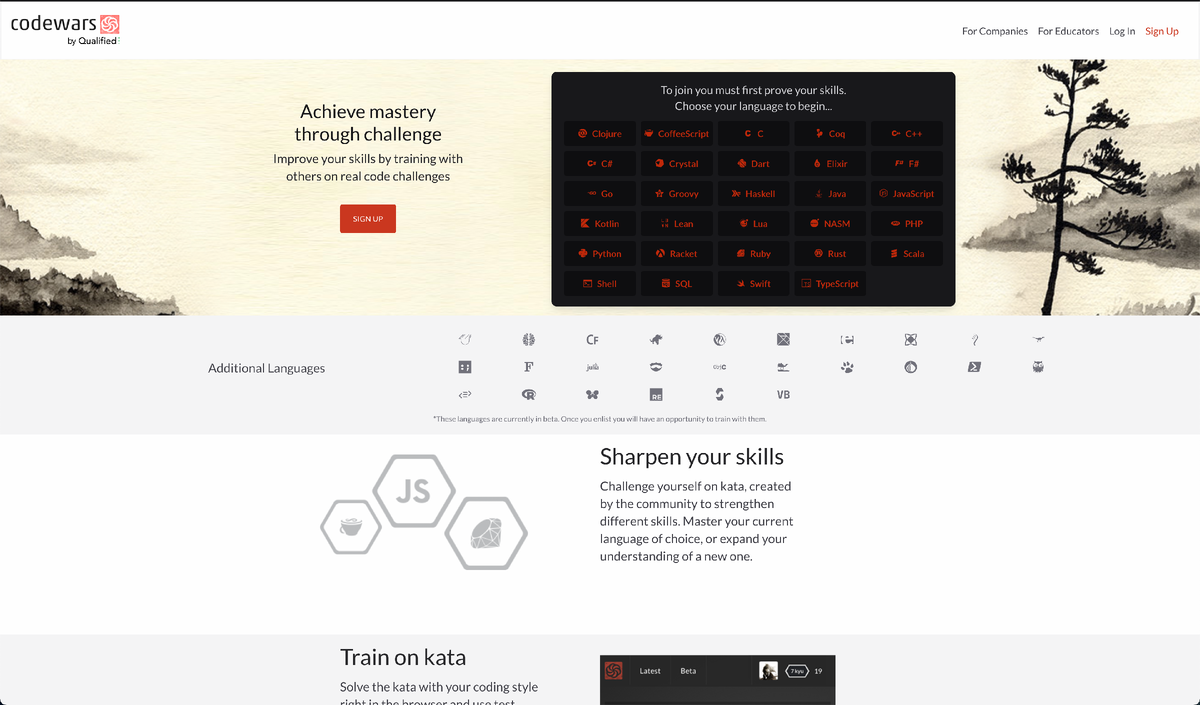 Так выглядит главная страница для незарегистрированных пользователей.