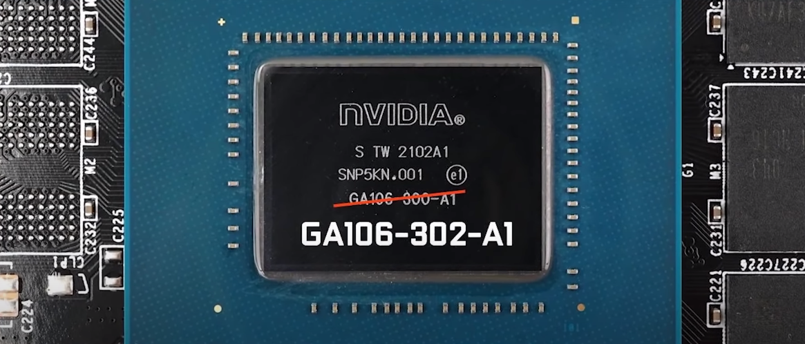Новый чип Nvidia GA106-302-A1