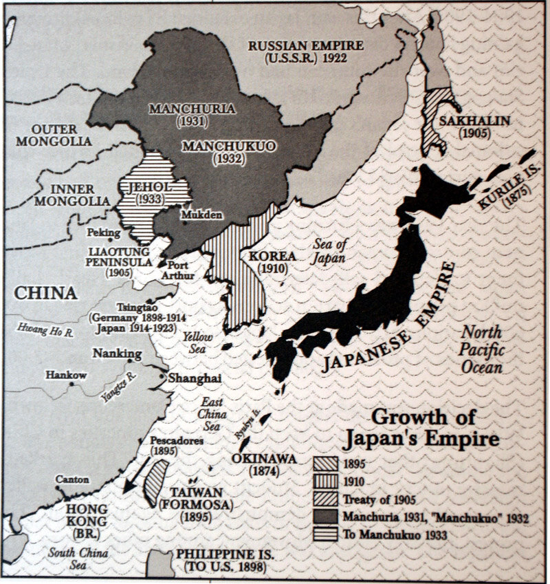 Карта японской империи 1943