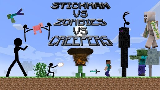 Minecraft VS Stickman Alan Becker Animation vs. Minecraft Shorts (Original  AVM Shorts) Stick Figure.mp4, Skreeper