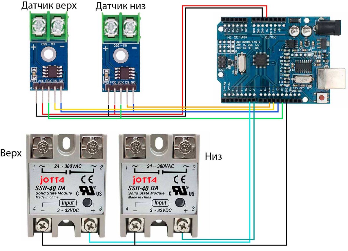 Подключение модулей с Arduino Uno