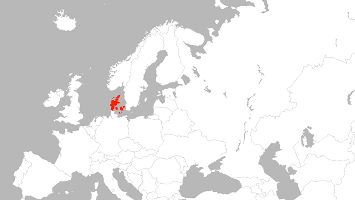 Посмотрите, как мала Дания по сравнению с другими странами Европы.
