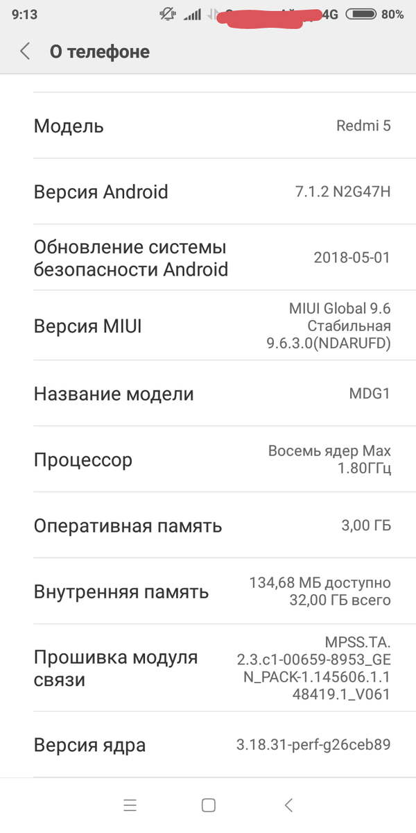 Характеристики телефона.