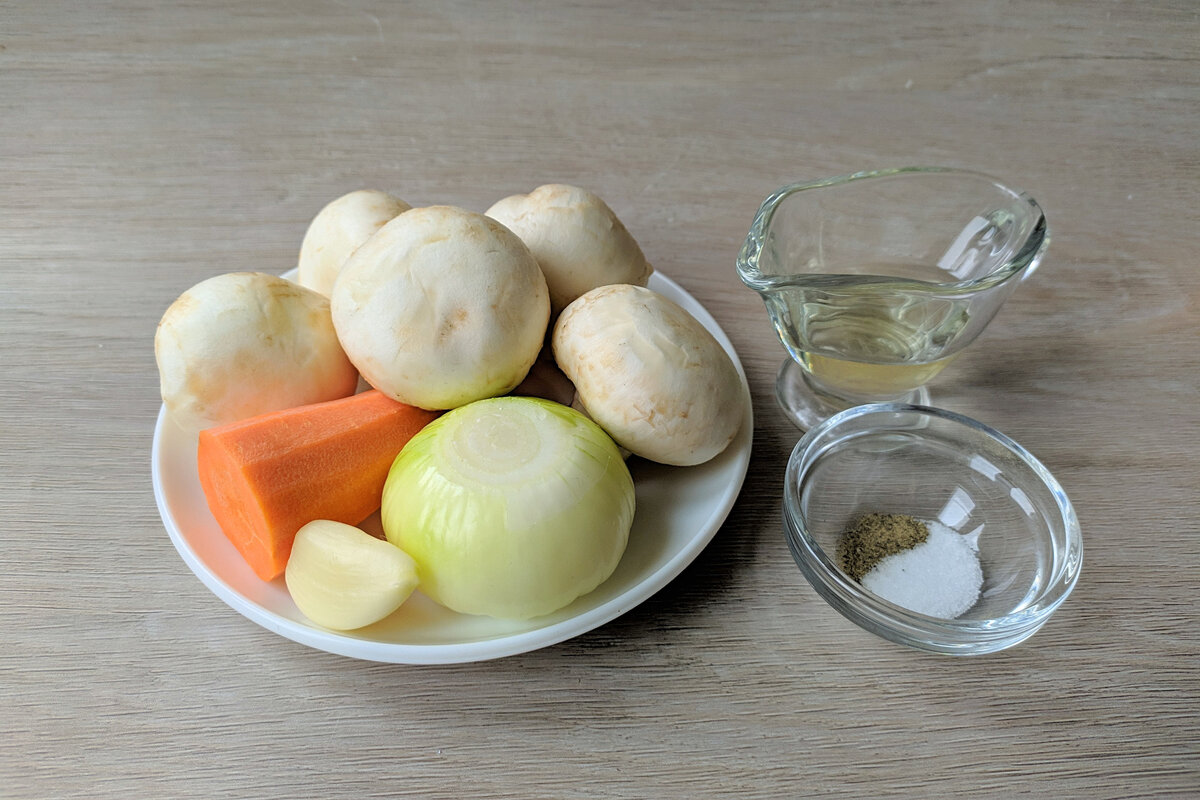 Ингредиенты для приготовления грибной икры