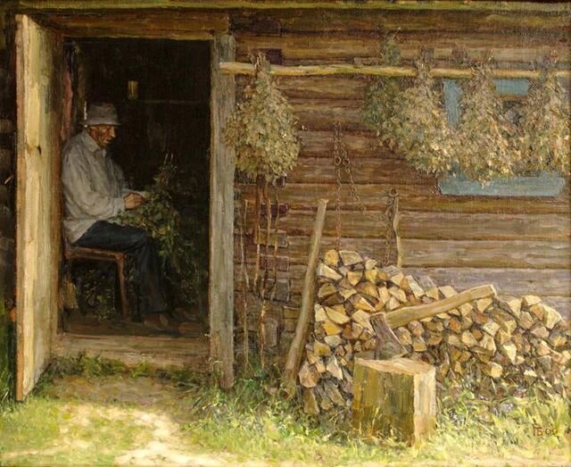 "Веники". Картина Бориса Петренко  