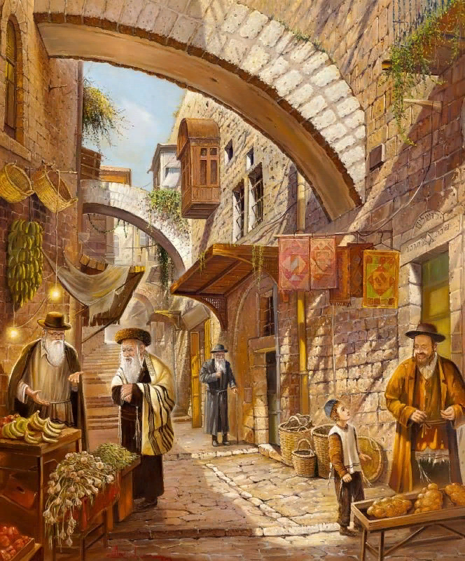 Иудеи город. Шаббат Шалом Иерусалим. Еврейская живопись Иерусалим. Шаббат Шалом в древнем Израиле.