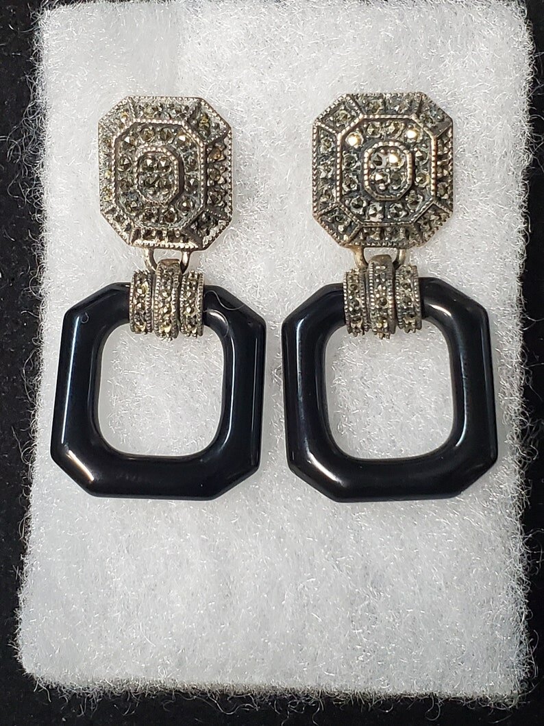 Judith Jack Серьги серебряные с марказитами