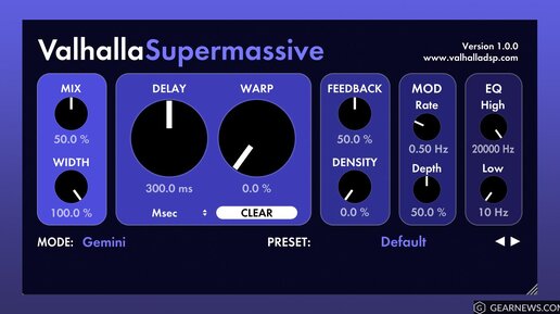 Valhalla Supermassive // Бесплатный плагин // VST плагины