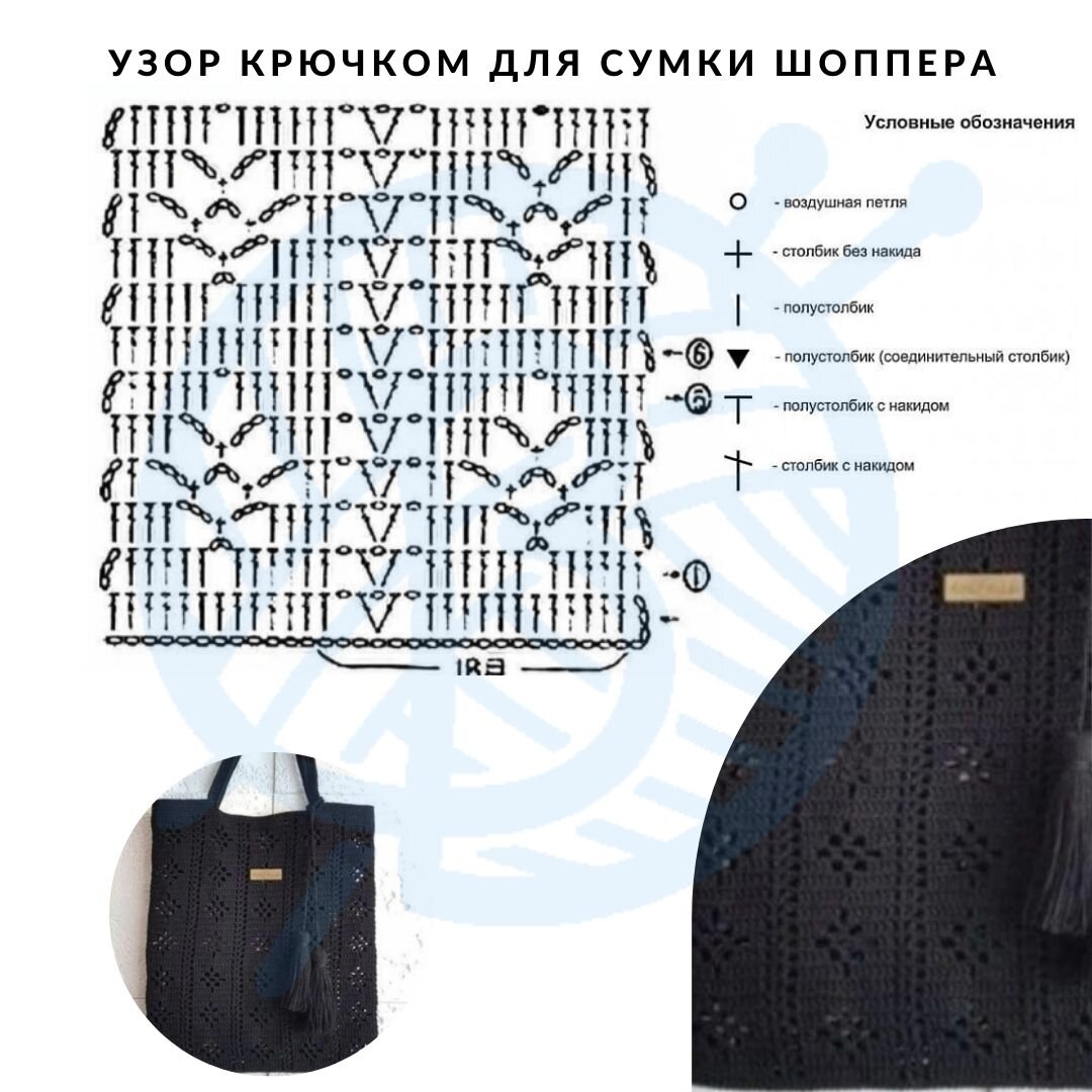 Вяжем крючком сумку для начинающих пошагово