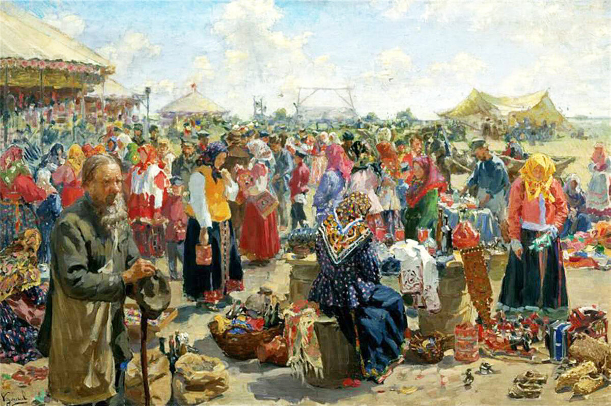 Куликов Иван Семенович "Ярмарка" 1910 г.