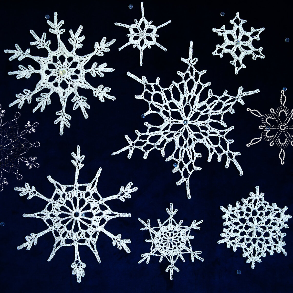 кружевные снежинки вязаные крючком