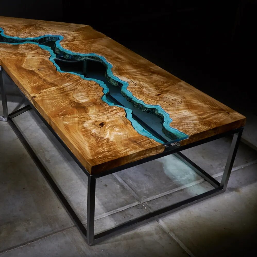 Epoxy Resin River Table. Мебель