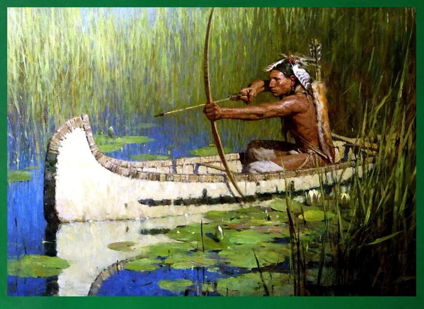 "Рыболовы Северной Америки". Художник Чжоу Шулян.