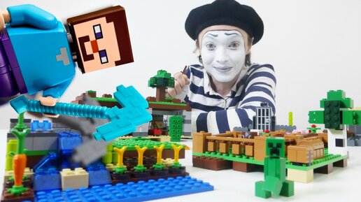 Лего Майнкрафт Игрушки Lego Minecraft Бой в Подземелье Обзор Конструктора Видео для Детей