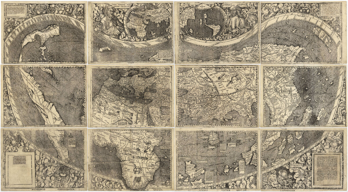 Карта мира Мартина Вальдземюллера (Universalis Cosmographia, 1507)