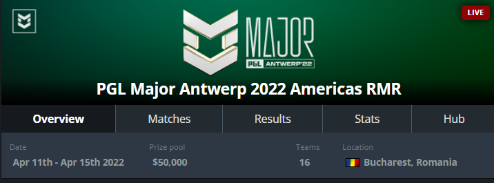 PGL Major Antwerp 2022 Americas RMR