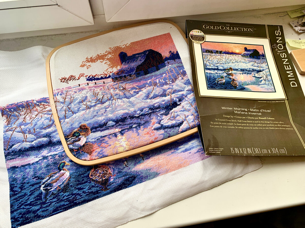 Мой процесс от Дименшенс "Зимнее утро"