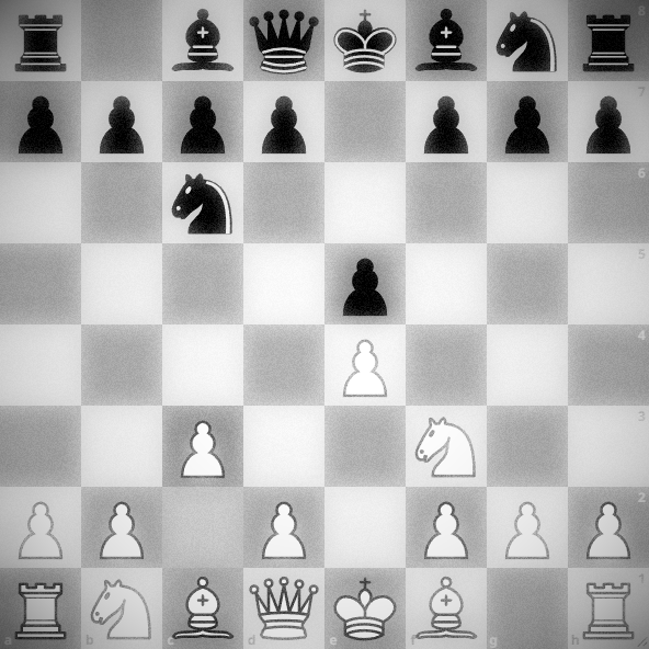 1. e4 e5 2. Nf3 Nc6 3. c3