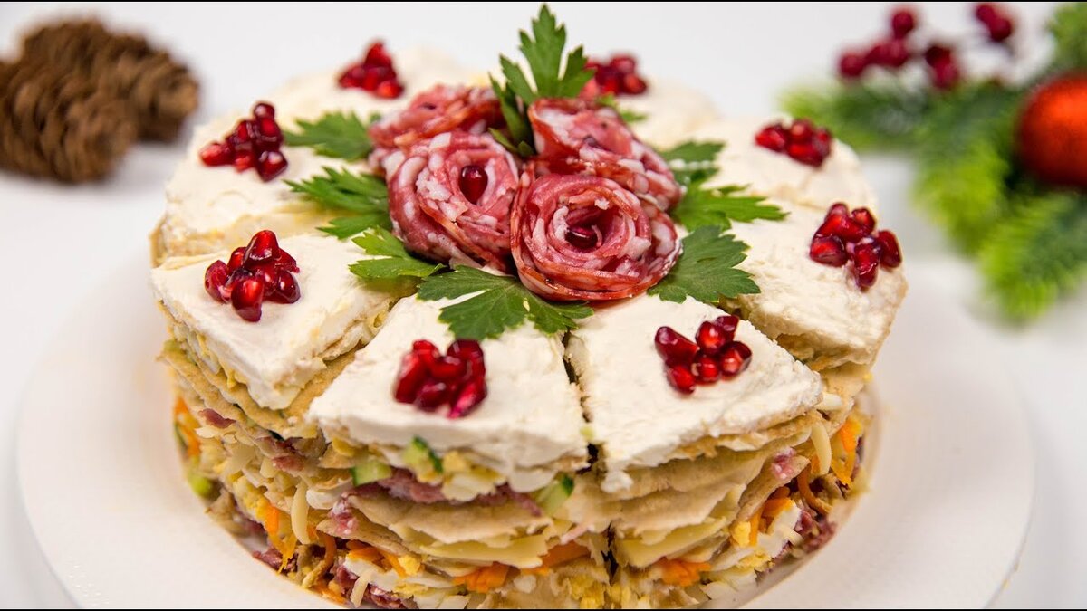 Закусочный торт на день рождения - Вкусная и необычная закуска на  праздничный стол | Рецепты для лентяев | Дзен