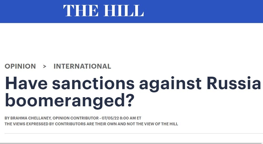 Скриншот статьи с сайта thehill.com