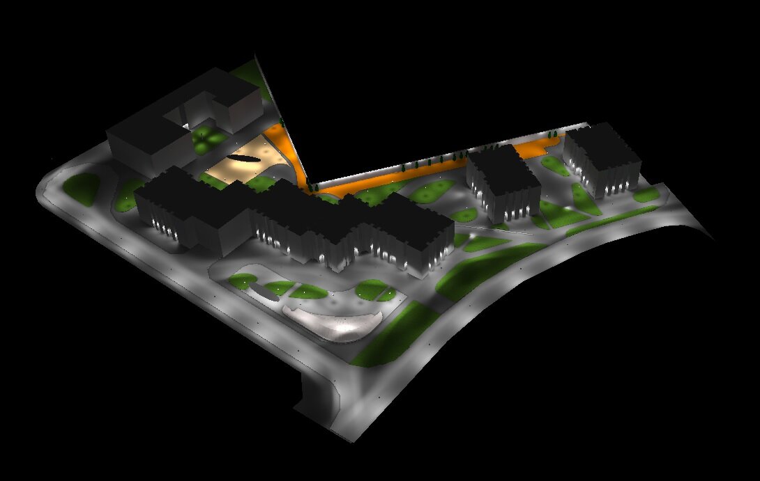 Рабочие материалы концепции освещения территории ЖК Метрополия (бюро Культура Света)